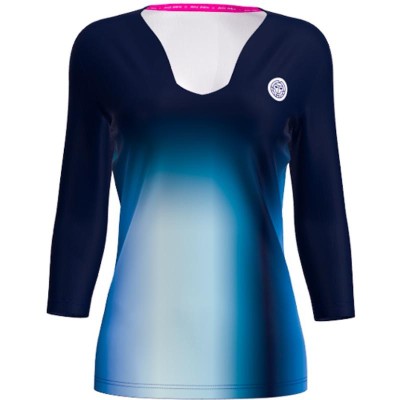 Bidi Badu Spectrum V-Neck Aqua Dark Blue Women''s T-Shirt
