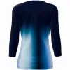 Bidi Badu Spectrum V-Neck Aqua Dark Blue Women's T-Shirt