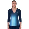 Bidi Badu Spectrum V-Neck Aqua Dark Blue Women's T-Shirt