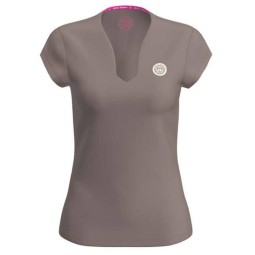 Camiseta Bidi Badu Spectrum V-Neck Marron Mujer