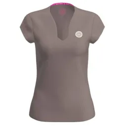 Camiseta Bidi Badu Spectrum V-Neck Marron Mujer