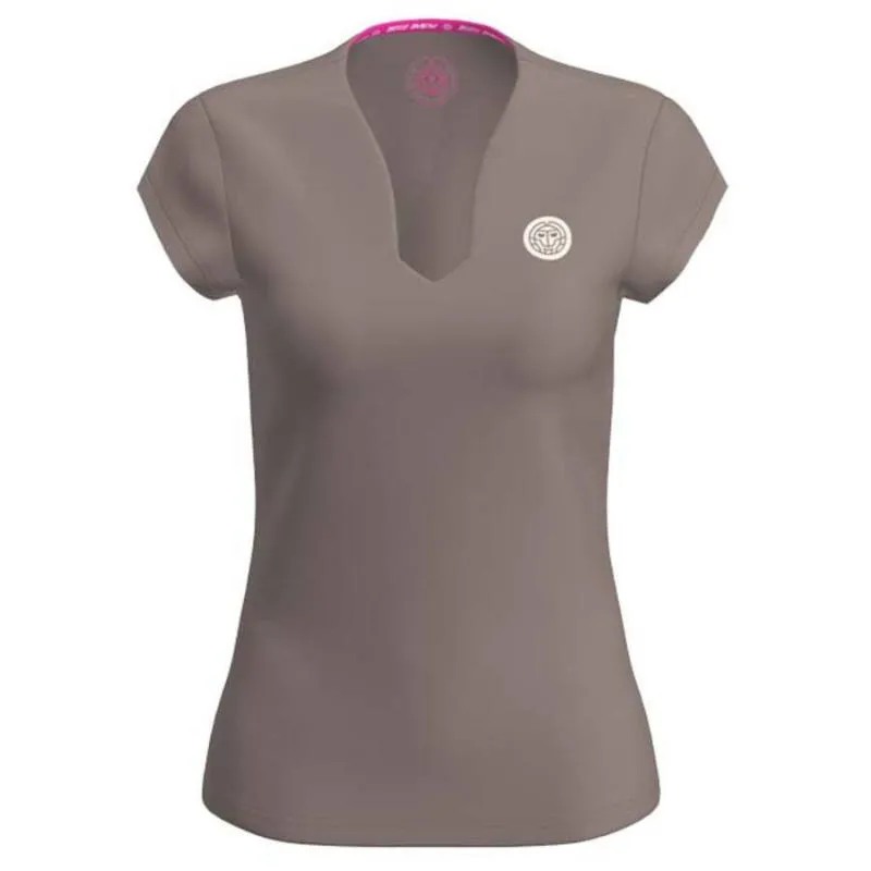 Camiseta Bidi Badu Spectrum V-Neck Marron Mujer