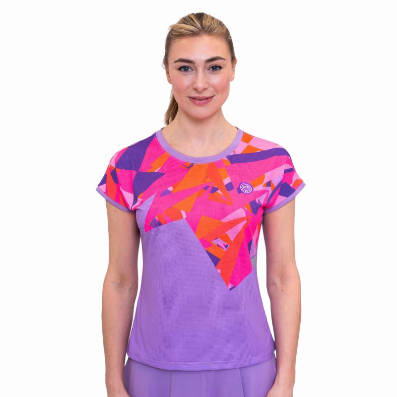 Bidi Badu Spike Capsleeve Purple Pink Women''s T-Shirt