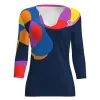 Bidi Badu Twiggy V-Neck Dark Blue Mix Women's T-Shirt