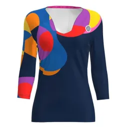 Bidi Badu Twiggy V-Neck Dark Blue Mix Women's T-Shirt
