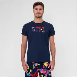 Camiseta Bidi Badu Wild Arts Chill Azul Oscuro Rojo Mix