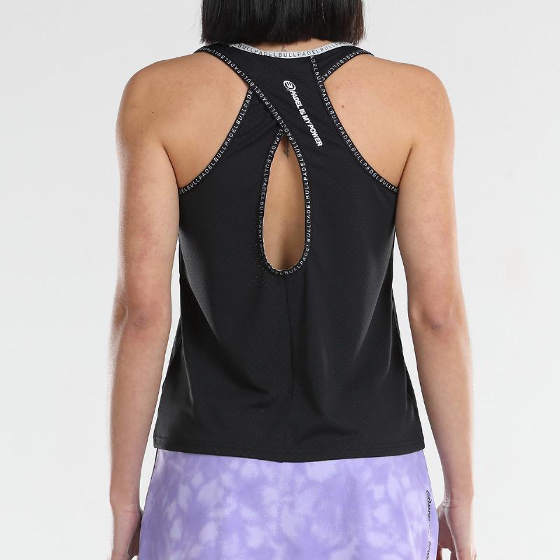 Camiseta Bullpadel Emita Negro - Barata Oferta Outlet