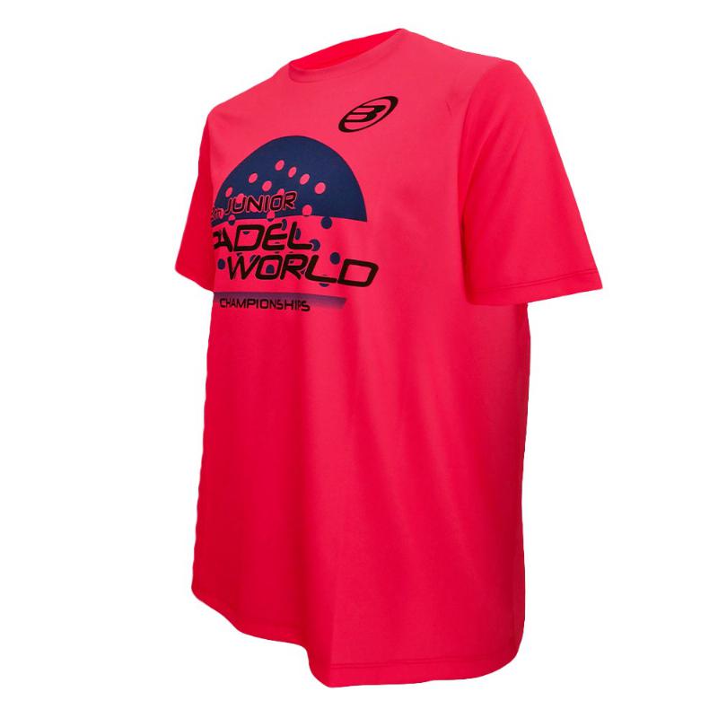 Camiseta Bullpadel Mundial Menores Rosa Fluor Junior - Barata Oferta Outlet