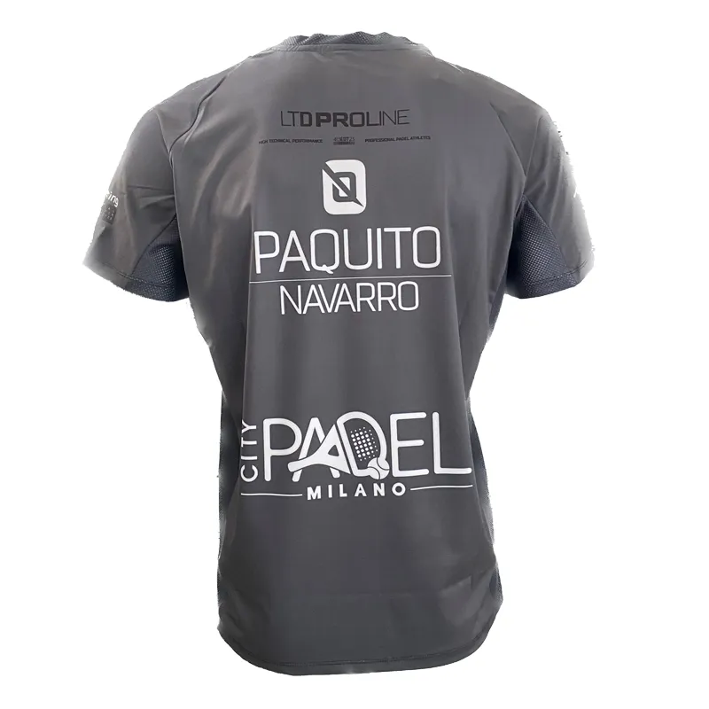 T-shirt Bullpadel Paquito Navarro WPT Odeon Black Junior