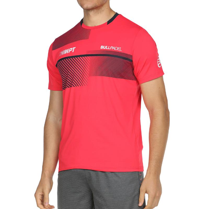 Camiseta Bullpadel WPT Redullu Carmesi Fluor - Barata Oferta Outlet
