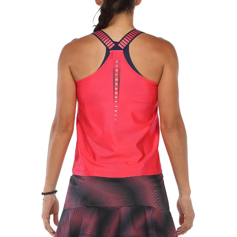 Camiseta Bullpadel WPT Revenga Carmesi Fluor - Barata Oferta Outlet
