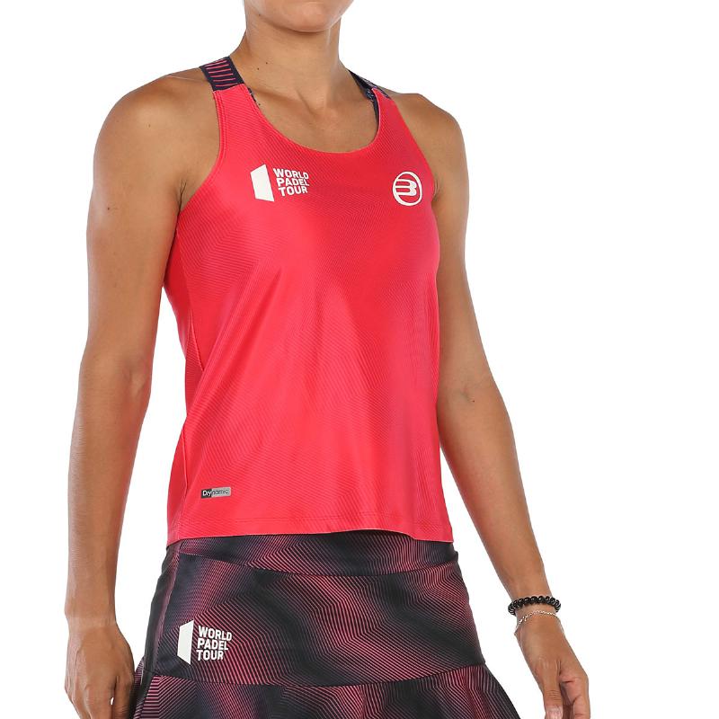 Camiseta Bullpadel WPT Revenga Carmesi Fluor - Barata Oferta Outlet