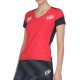 Camiseta Bullpadel WPT Rollaz Carmesi Fluor - Barata Oferta Outlet