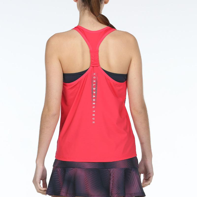 Camiseta Bullpadel WPT Rufran Carmesi Fluor - Barata Oferta Outlet