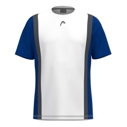 Head Club 25 Tech White Blue Royal Junior T-Shirt