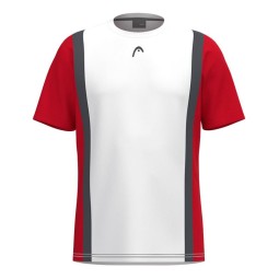 Head Club 25 Tech White Red Junior T-Shirt