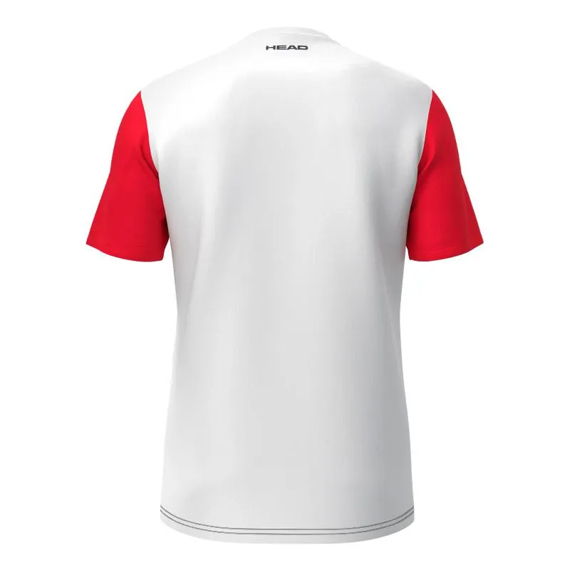 Head Club 25 Tech White Red Junior T-Shirt