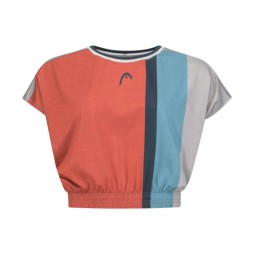 Head Crop Top T-shirt Coral Women