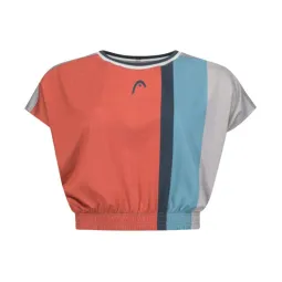 Head Crop Top T-Shirt Koralle Damen