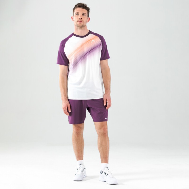 Camiseta Head Performance Lila Print - Barata Oferta Outlet