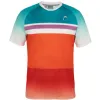 Camiseta Head Performance Paris Naranja Azul Royal