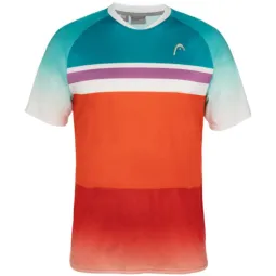 Camiseta Head Performance Paris Naranja Azul Royal