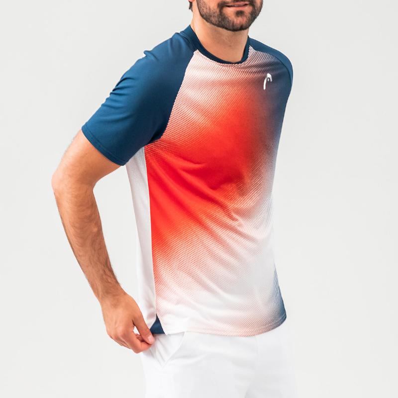 Camiseta Head Performance Print Mandarina - Barata Oferta Outlet