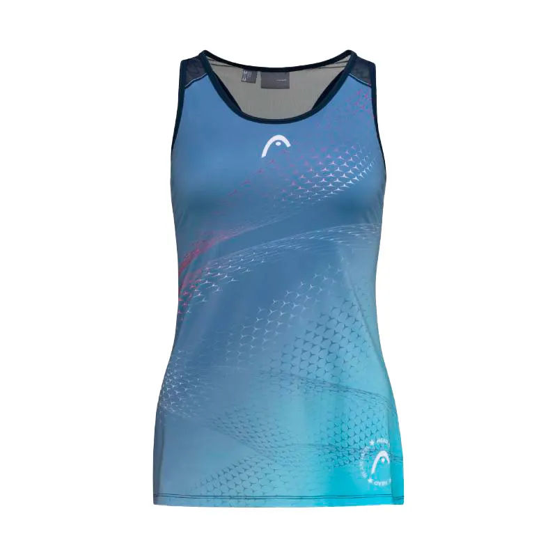 Dark Blue Head Play T-Shirt Women's Print