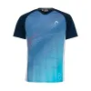 Head Play T-shirt Dark Blue Print Padel