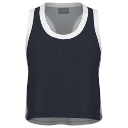 Camiseta Head Play Crop Top Azul Marino Gris Mujer