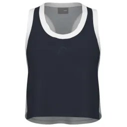 Camiseta Head Play Crop Top Azul Marino Gris Mujer