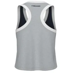 Camiseta Head Play Crop Top Azul Marino Gris Mujer