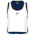 Camiseta Head Play Crop Top Blanco Azul Royal Mujer