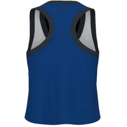 Camiseta Head Play Crop Top Blanco Azul Royal Mujer