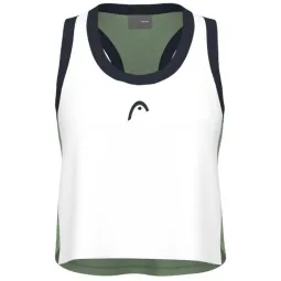 Camiseta Head Play Crop Top Blanco Verde Mujer