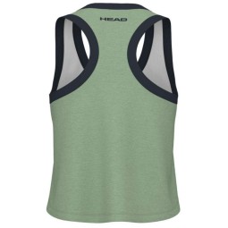 Women''s Head Play Crop Top White Green T-Shirt
