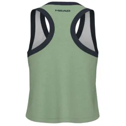 Camiseta Head Play Crop Top Blanco Verde Mujer