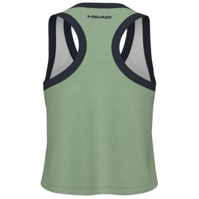 Women''s Head Play Crop Top White Green T-Shirt