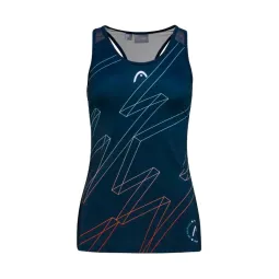 T-shirt Head Play Print Padel Dark Blue Woman