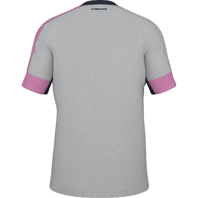 Camiseta Head Play Tech Rosa Gris