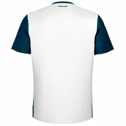 Head Slice White Navy Blue T-Shirt