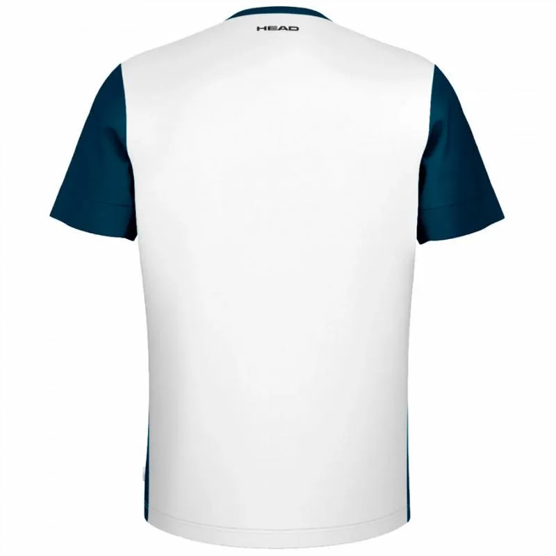 Head Slice White Navy Blue T-Shirt