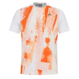 Head Tech T-shirt Orange Print