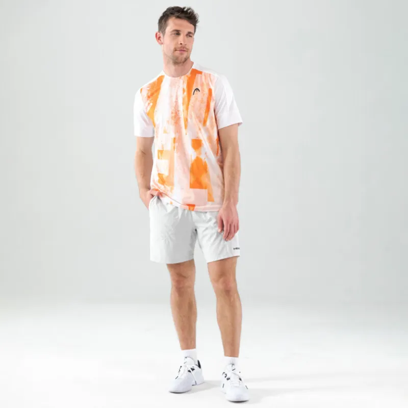 Head Tech T-shirt Orange Print