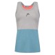 Camiseta Head Tech Top Gris Azul Electrico Mujer - Barata Oferta Outlet