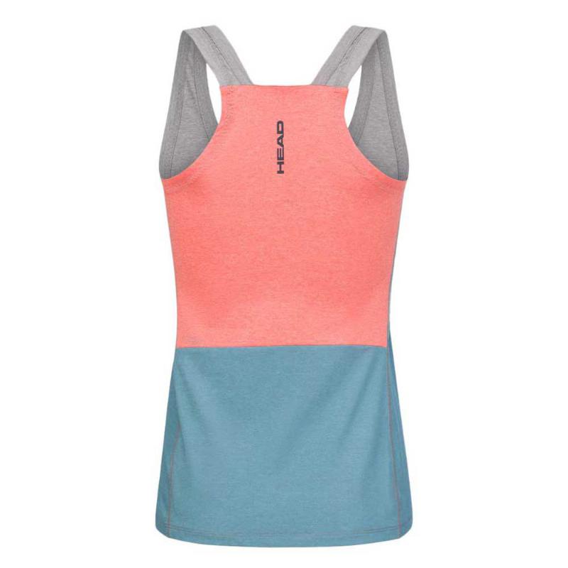 Camiseta Head Tech Top Gris Azul Electrico Mujer - Barata Oferta Outlet