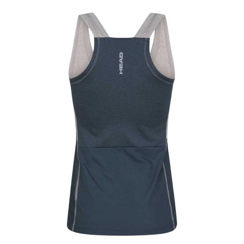 Camiseta Head Tech Top Gris Marino Mujer - Barata Oferta Outlet