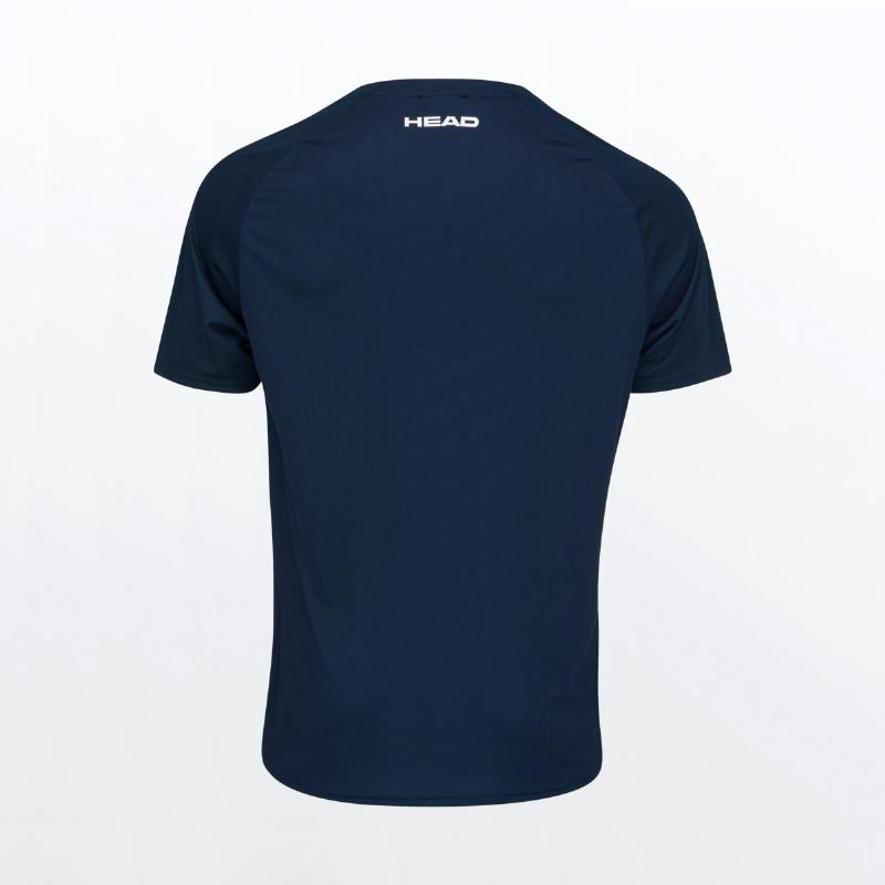 Camiseta Head TopSpin Azul Oscuro Print Vision Junior - Barata Oferta Outlet