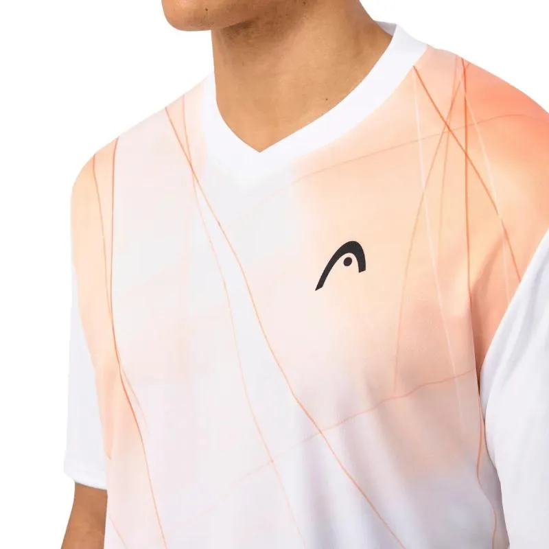 Camiseta Head Topspin Naranja Print