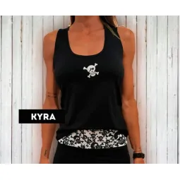 Just Ten Kira strapless black white t-shirt